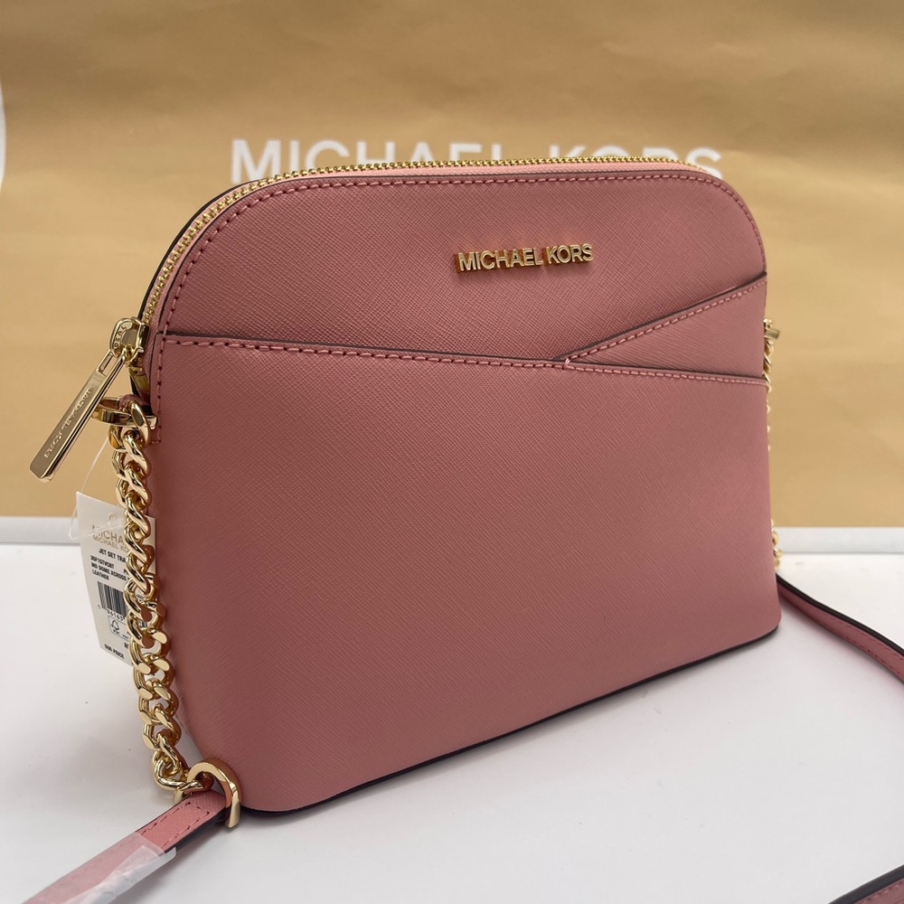 MICHAEL KORS Jet Set Travel Medium Dome Crossbody XCROSS XBODY Bag
Primrose 
NWT